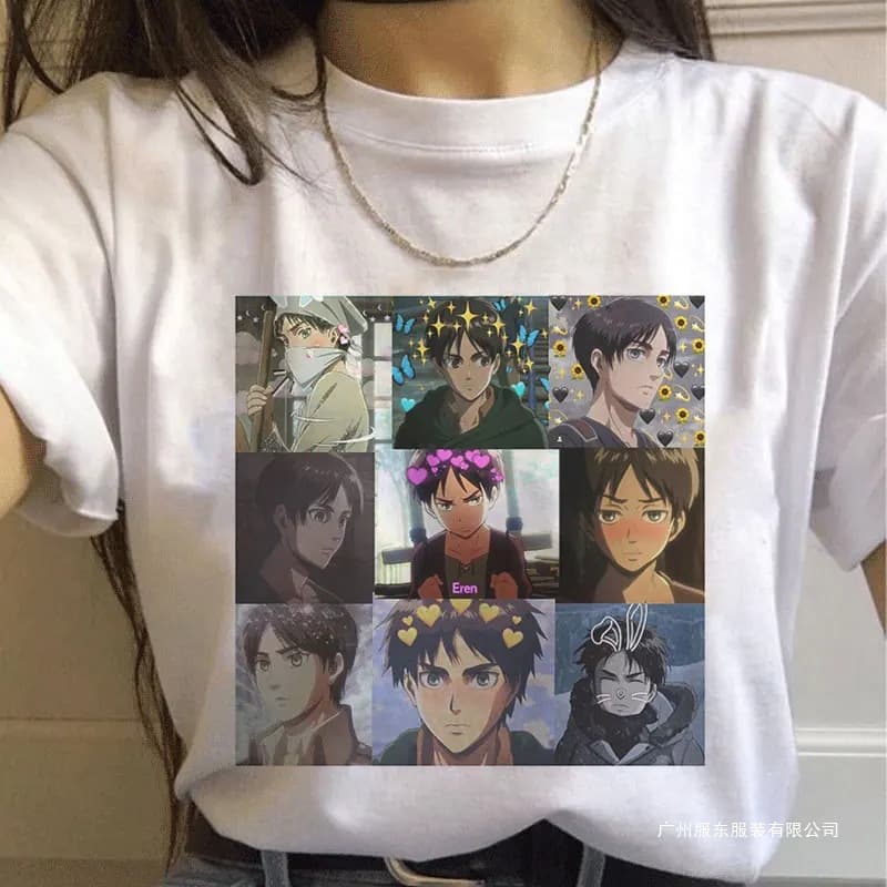 2021 New Hot Japanese Anime Attack on Titan T-Shirt Women Kawaii Summer Top Cartoon Shinjuku