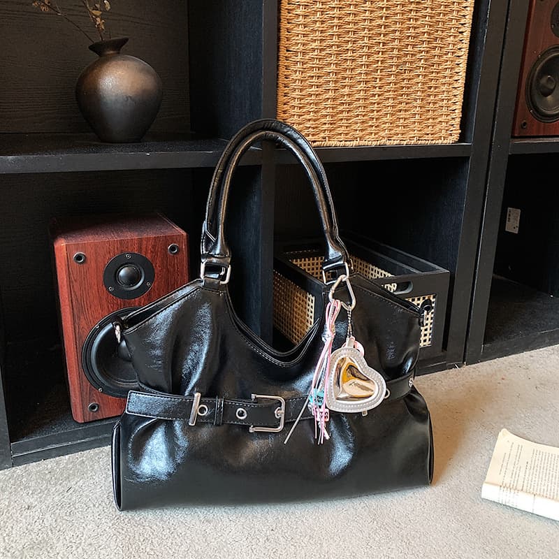 Large Capacity Bag Women 2026 New Casual Commute Shoulder Bag Niche College Class Bag Handheld Tote Bag
