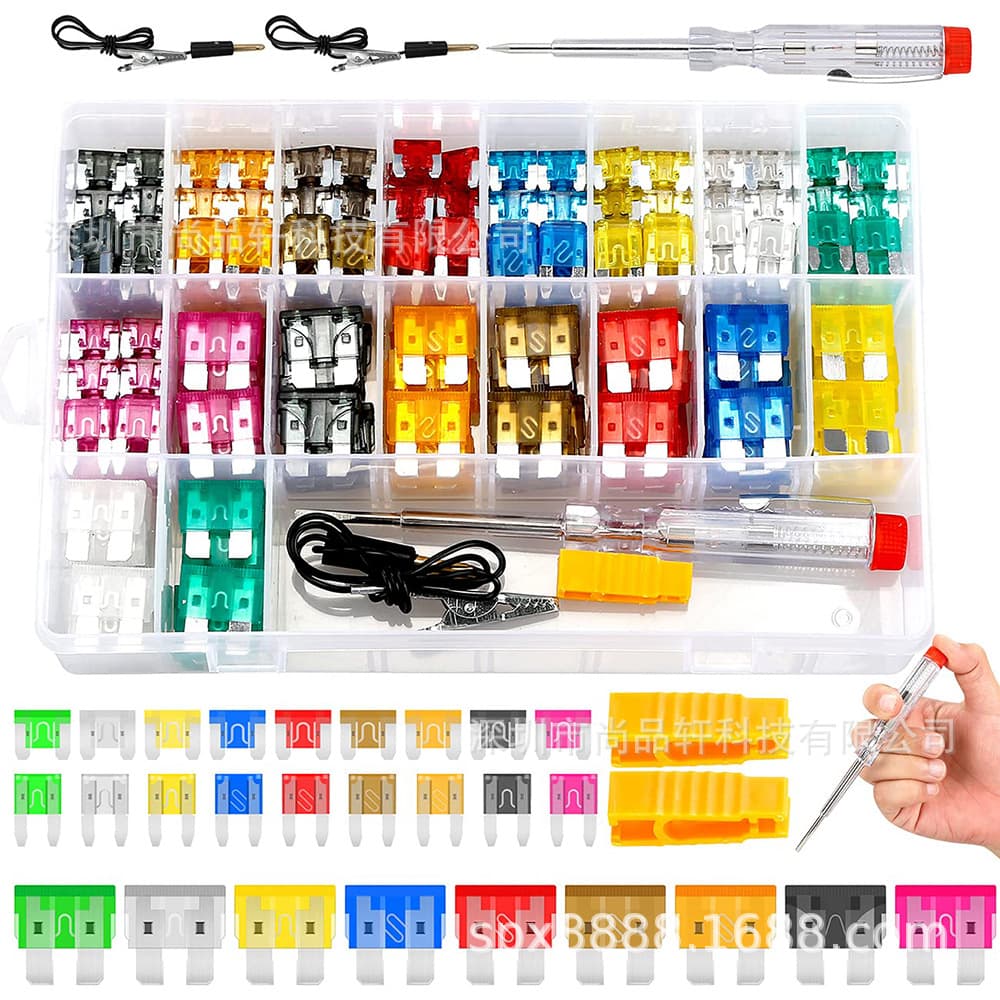 306PCS small and medium fuse mini fuse kit set with test pen automotive fuse box set