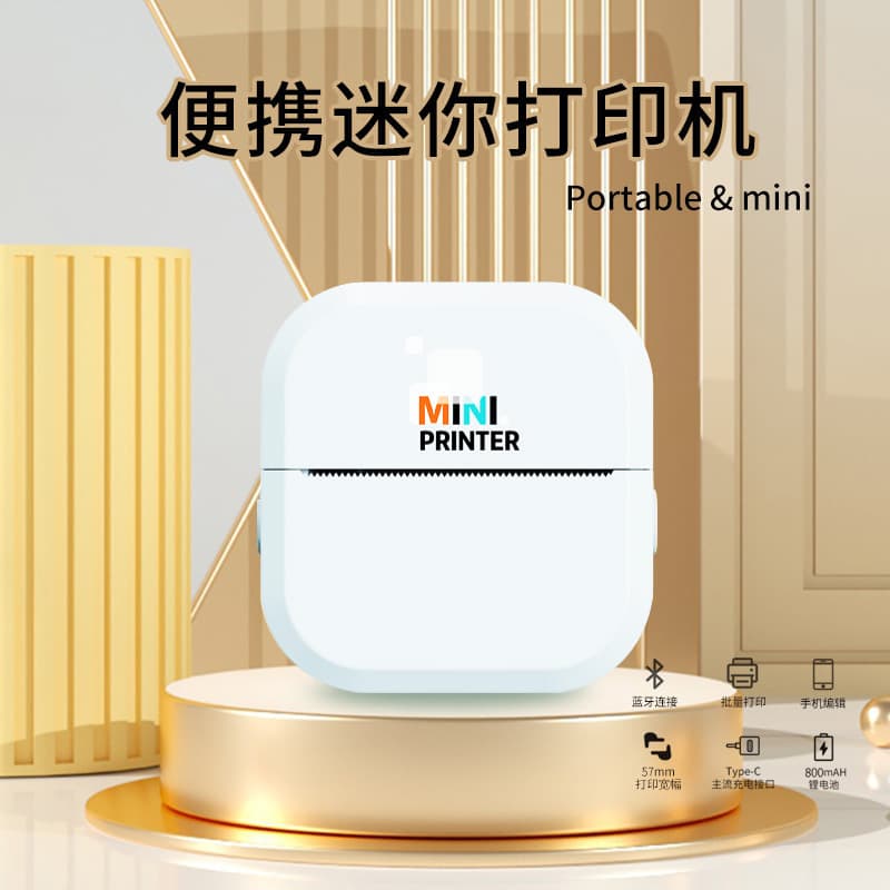 Popular Label Printer for School, High-Definition Mistake Printer, Mini Student Homework Copy Photo Printing, Portable Printer