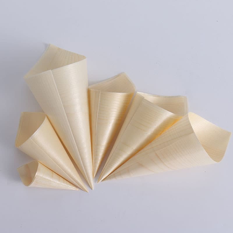 Disposable Wooden Skin Roll Ice Cream Bucket Jelly Pudding Small Balls Wooden Skin Roll Egg One-time Use Tableware
