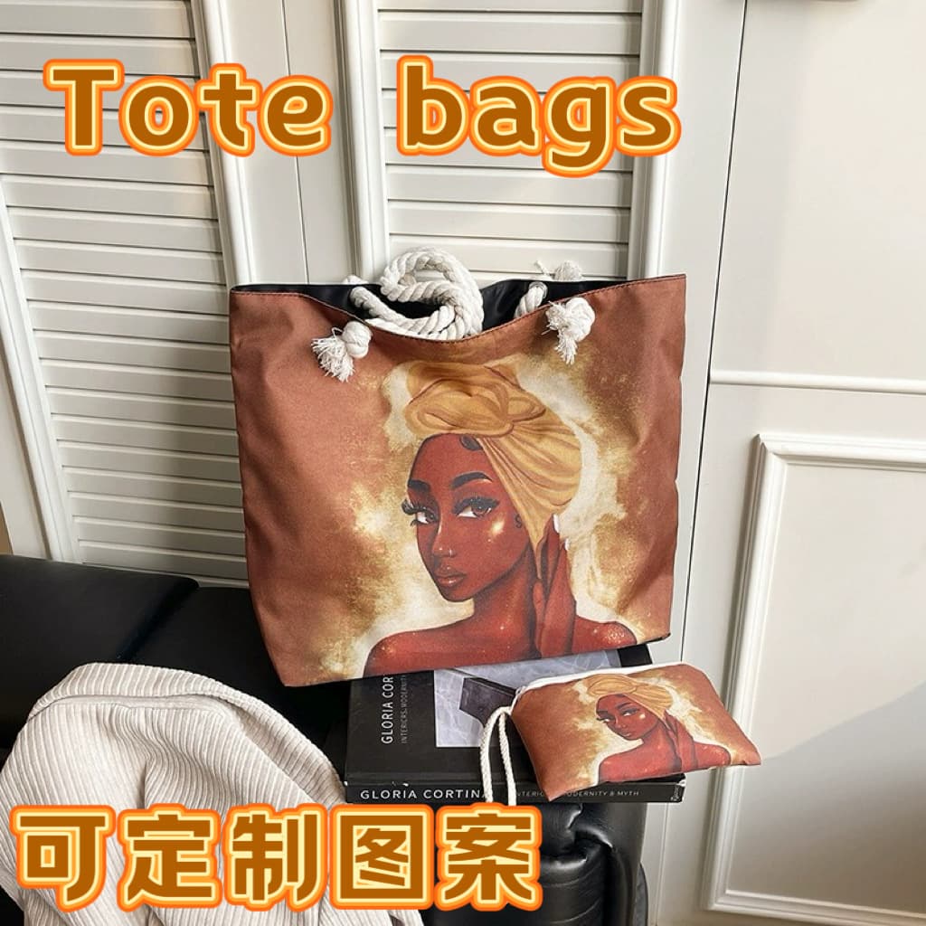 Tog Bags Cross-Border Cheap Oil Painting Style Large Capacity Shoulder Bag Tote Bag Fashion Print Ancient Greek Rope Shopping