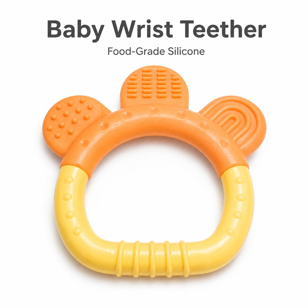 Baby Wrist Teether with Storage Case Silicone Teething Toy