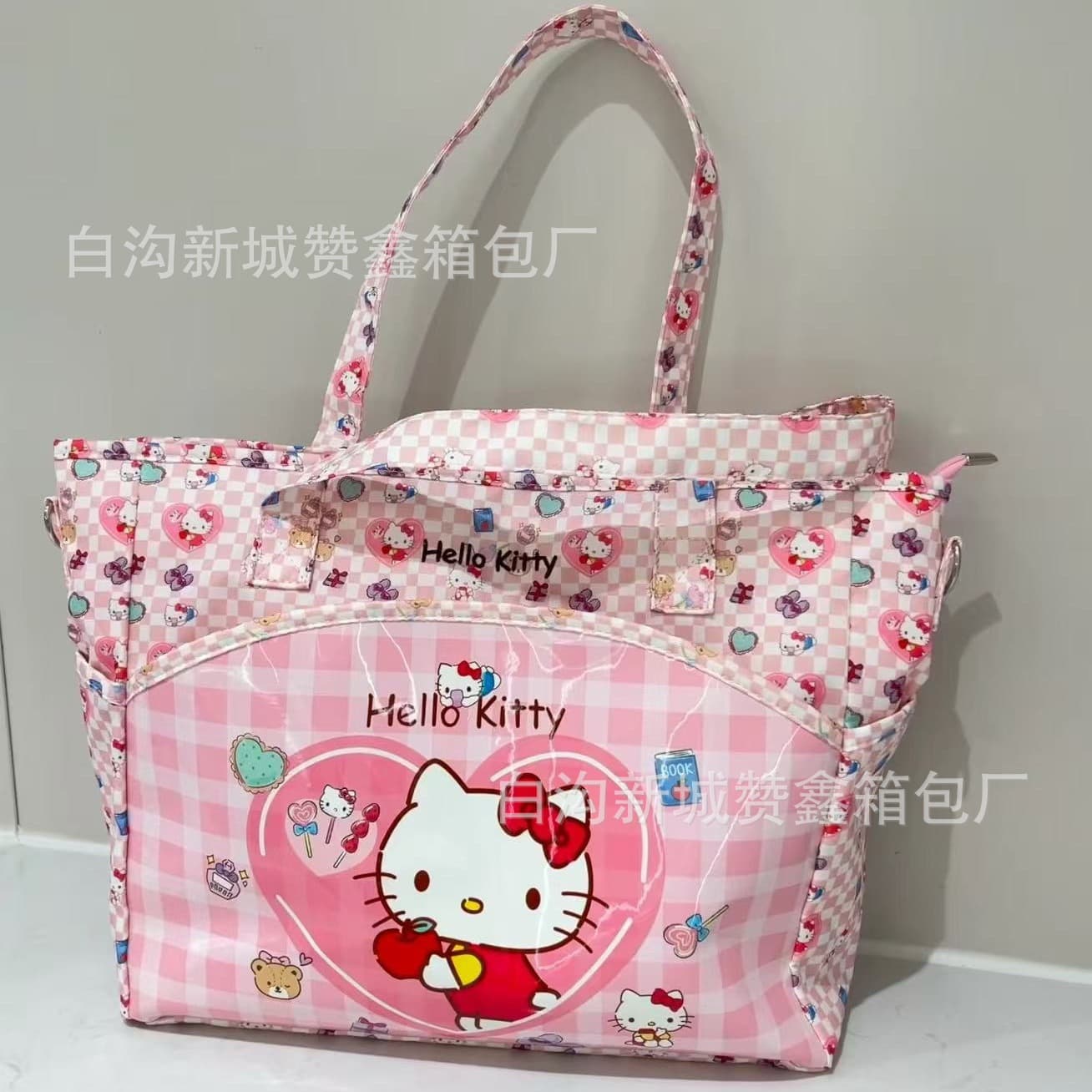 2026 sweet hello new kitty cute large capacity shoulder bag waterproof student tote bag travel bag