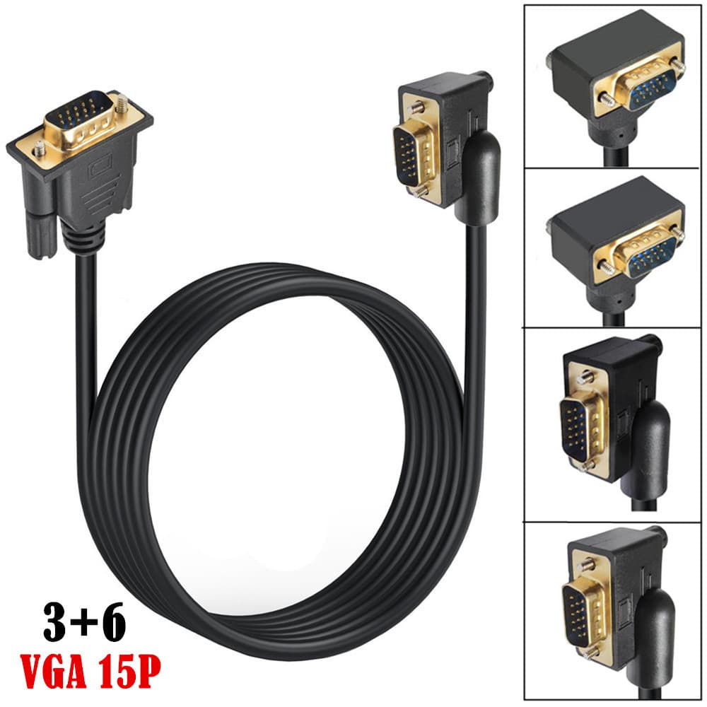 Gold-Plated VGA Cable for Computer Monitor Connection, HD Host Supermarket Cash Register Display Video Data Cable