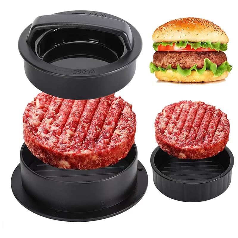 Cross-border Amazon Round Meat Press Patty Mold Plastic Hamburger Press Rice Ball Rice Cake Baking Tool
