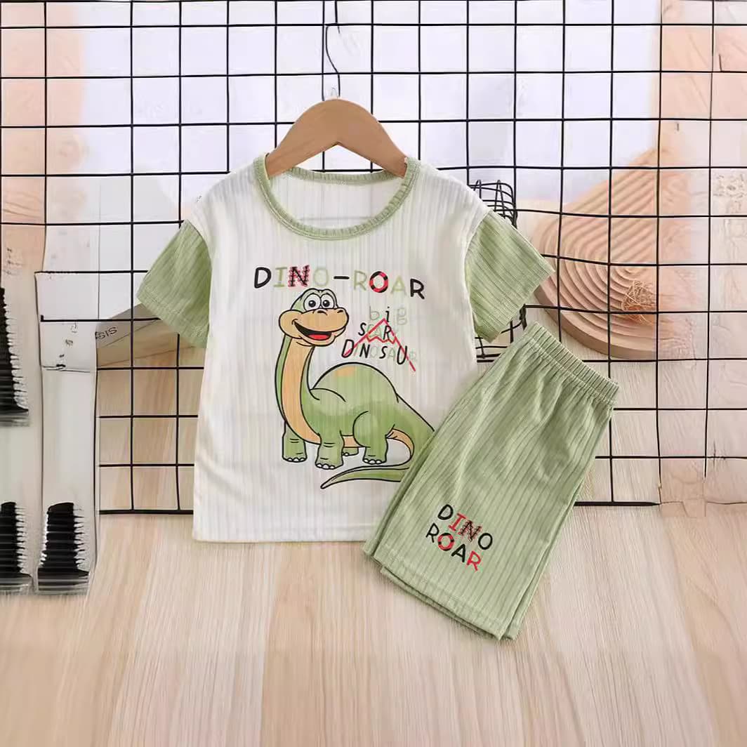 Summer Kids Short Sleeve T-Shirt Set Boys Pajamas Home Wear Children's Casual Daily Breathable Air Conditioning Outfit Hot Selling