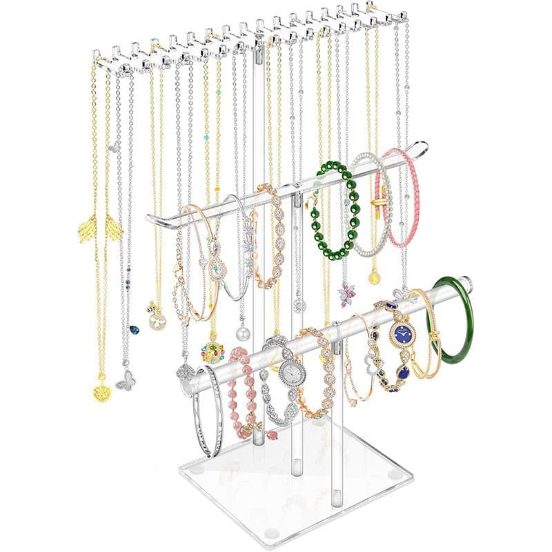Acrylic necklace display stand, shelf for hanging necklace jewelry, necklace model display stand, jewelry display stand