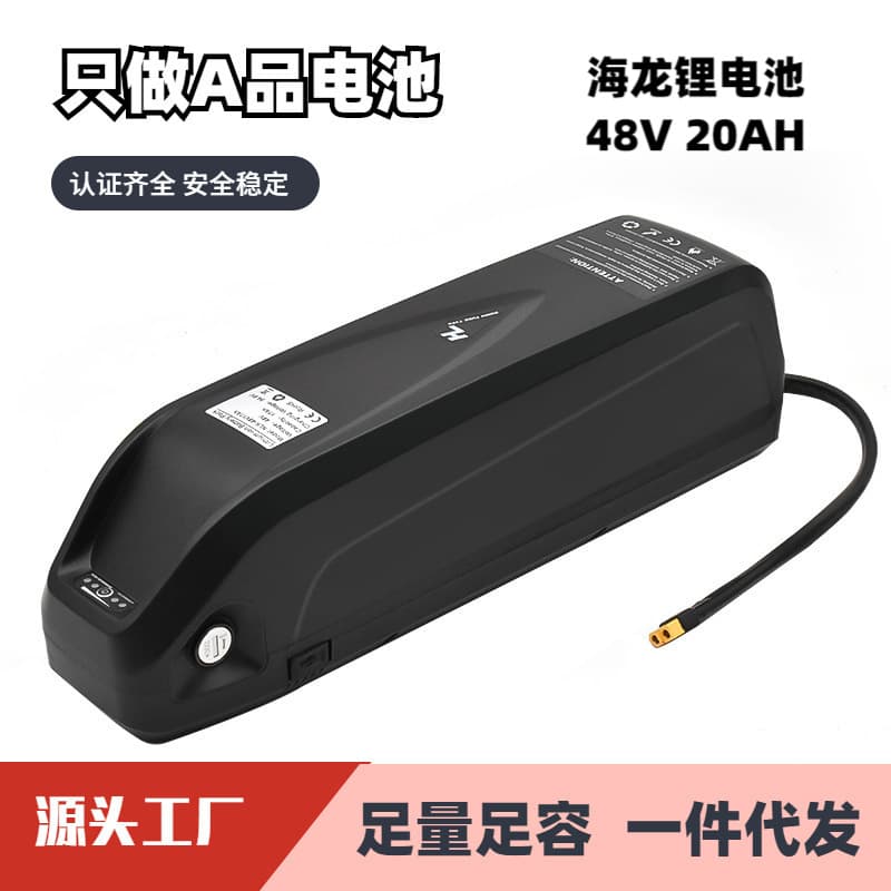 Factory stock Hailong 48V 13Ah Lithium Battery 18650 Cells 30A BMS for motors up to 1000W