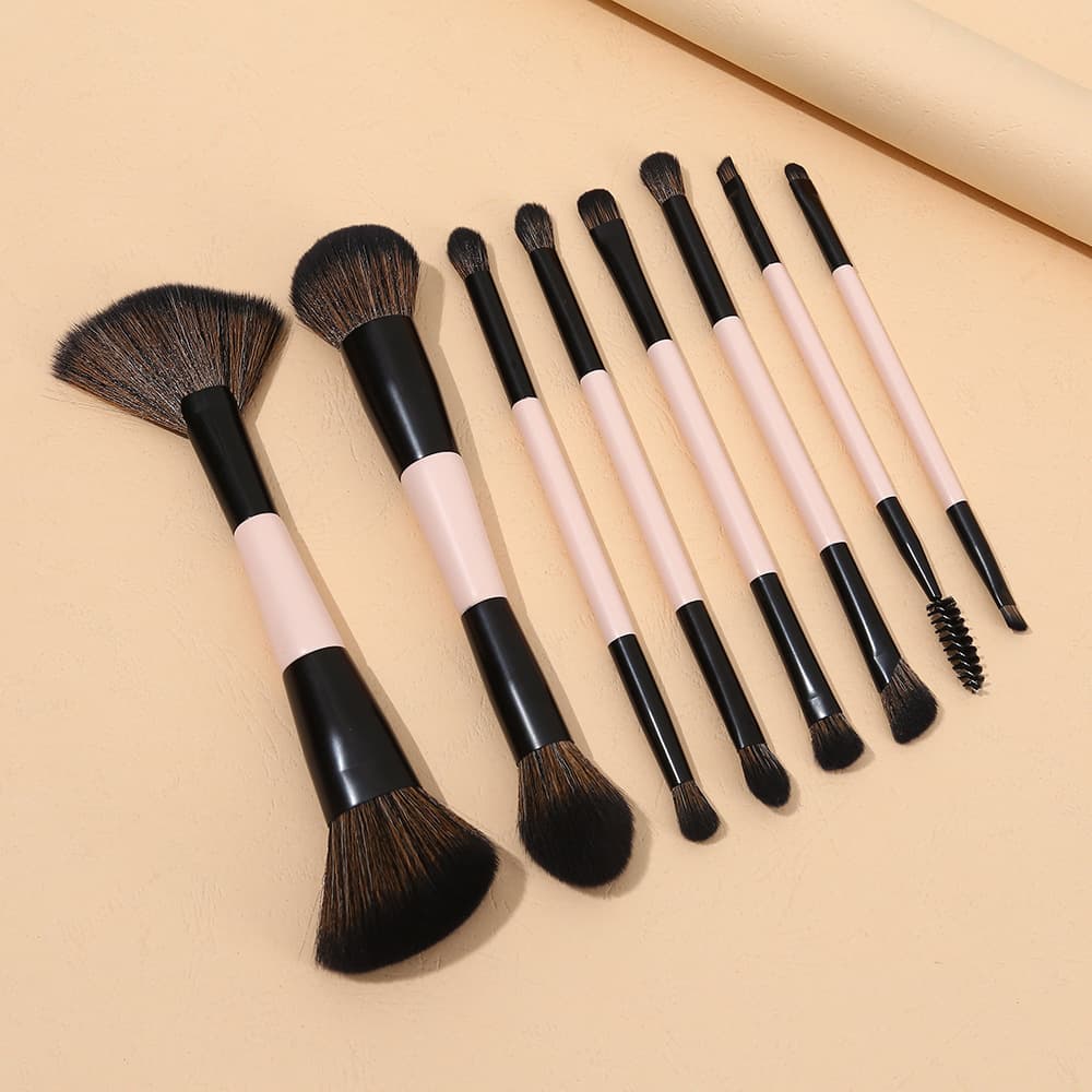 Seyor/Siyu 8-Piece Double-Ended Makeup Brush Set Loose Powder Brush Lip Brush Blush Brush Eyelash Brush Beauty Eye Shadow Brush
