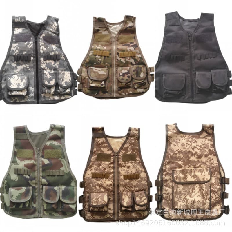 Children's outdoor tactical vest, outdoor performance costume, SC live-action equipment, summer camp uniforms for boys and girls.
