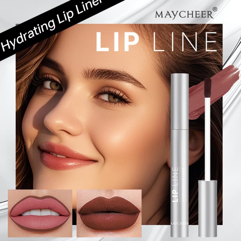 Cross-border Maycheer Moisturizing Lip Liner Matte Velvet Lip Gloss Lipstick Long-lasting Waterproof Rose Red for Export