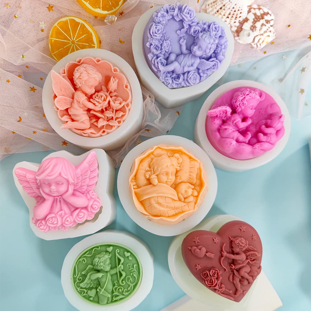 Flower Fairy Sleep Baby Chin Rest Rose Angel Silicone Mold Handmade Soap Cold Process Soap Base New