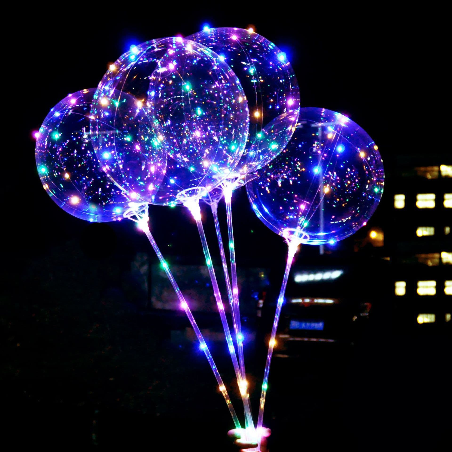 Cross-border new 20-inch transparent luminous wave ball Internet celebrity balloon with light luminous wave balloon luminous balloon