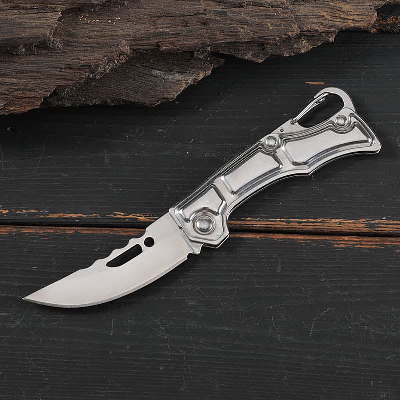 New Mini Folding Knife Stainless Steel Self-Defense Camping Tool Portable Folding Knife Fruit Keychain Knife