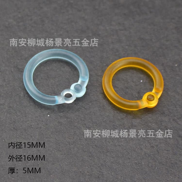 Supply Plastic Open Circles DIY Transparent Circles PC Colored Open Rings 15MM Circles