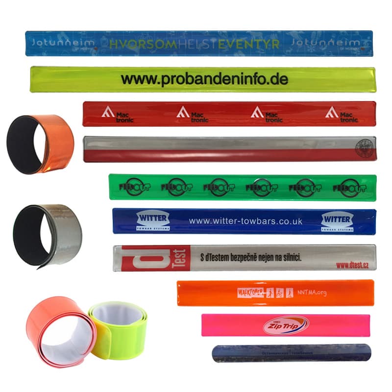Bsci Certified Ce Reflective Pvc Slap Bracelet Wristband Steel Plate Reflective Bracelet Snap Ring Safety Protection Material