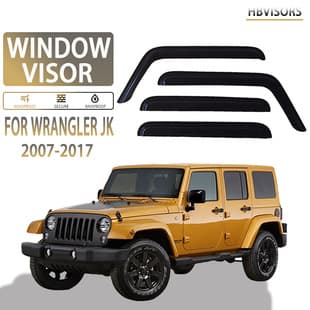 Window Visor for JEEP WRANGLER JK Rain Guard Black Warrior Style