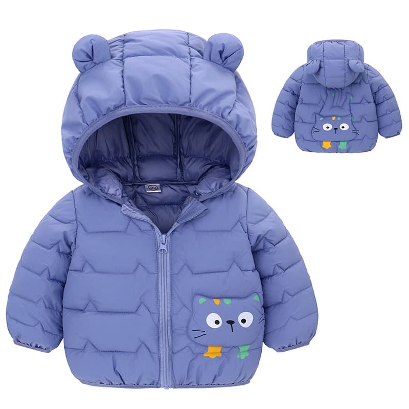 Foreign trade autumn and winter new style children's down cotton jackets for infants and young children lightweight hooded cotton jackets for men and women