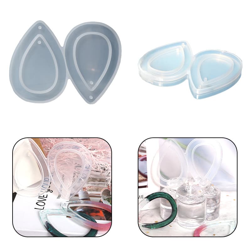 New DIY Hollow Earrings Pendant Silicone Mold Bag Keychain Silicone Mold Cross-Border Hot Selling