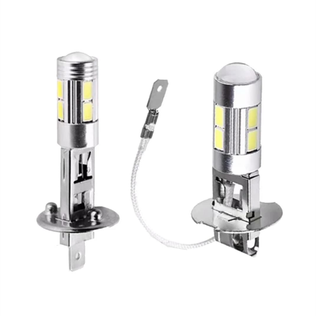 Car LED front and rear fog lights H3 H1 10SMD 5630 high brightness driving light fog bulb decoding fog lights