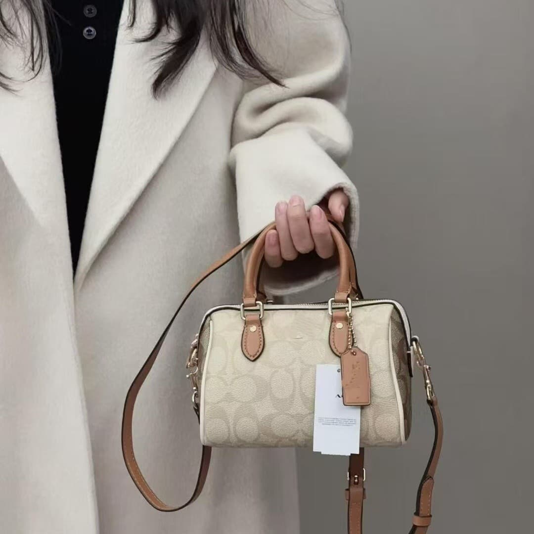 Koujia Classic Monogram Boston Bag Printed Mini Pillow Bag Fashionable Versatile Handbag Shoulder Crossbody Women's Bag