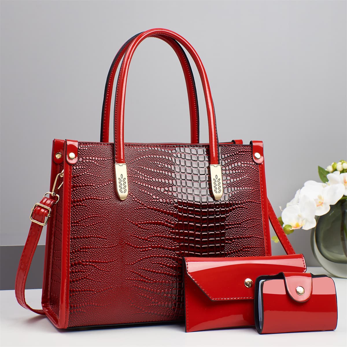 Large Capacity Fashionable Women's Handbag Multi-layer Crossbody Shoulder Bag Simple Stylish Ladies Bag Soft PU Material