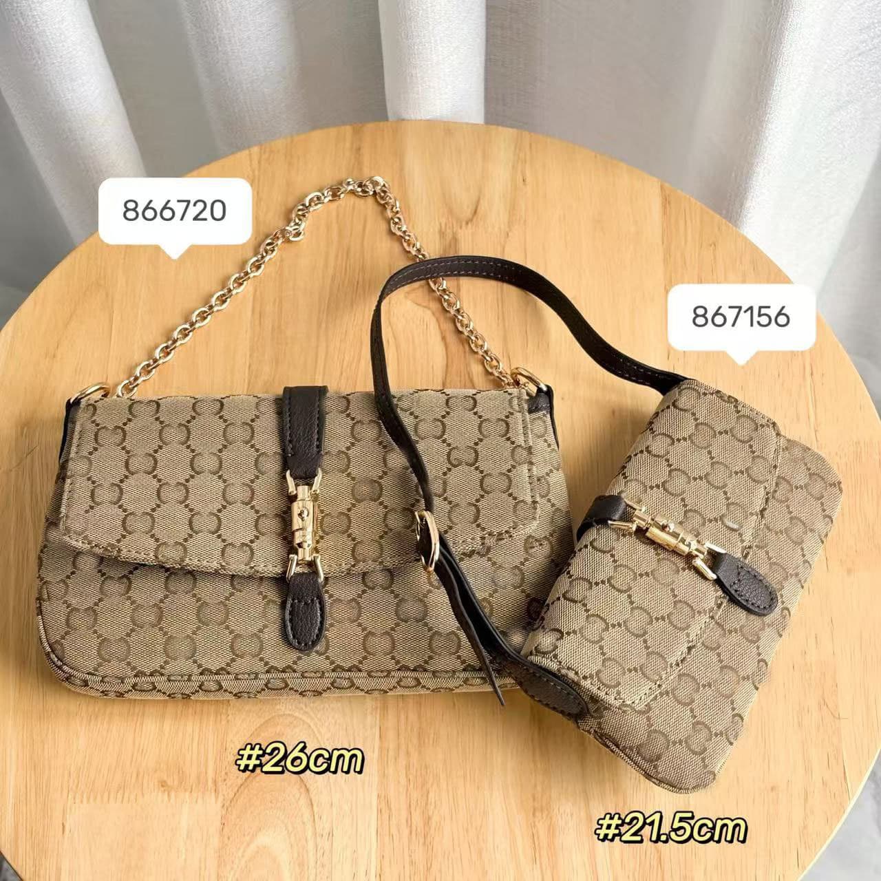 26 New Korean Style Handbag Double GG Simple Elegant Cowhide Canvas Versatile Fashion Shoulder Crossbody Bag Cross-border