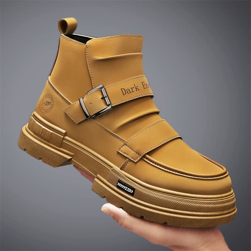 Men's Autumn 2025 New Style Martin Boots High-Top Sports Shoes, Versatile Formal Wear, Outdoor Work Boots, Height Increase