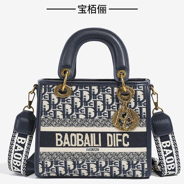Baobaili Genuine Cross-border Lady Dior-style Handbag for Women 2025 New Arrival Premium Texture Luxury Embroidered Crossbody Bag