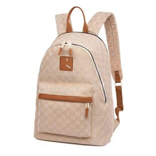 Fashion Checkerboard Print Letter Backpack Stitched School Bag Travel Bag Trendy Plaid Unisex Sports Backpack