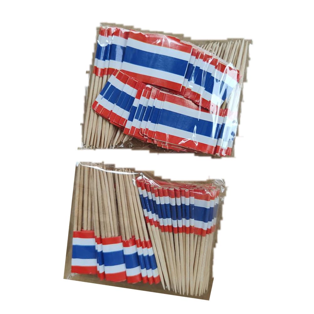 Supply Thailand Toothpick Flags Disposable National Flag Toothpicks Fruit Salad Mini Coconut Food Stall Restaurant Commercial Flag Picks
