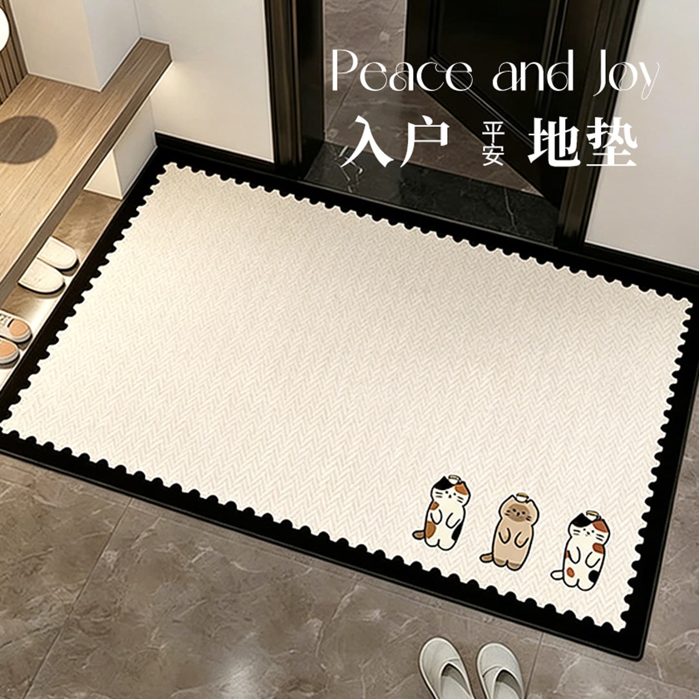 Cartoon Loop Pile Doormat for Entrance, 2026 New Model, Non-Slip and Dirt-Resistant, Can Be Cut to Size, Suitable for Doorway and Foyer
