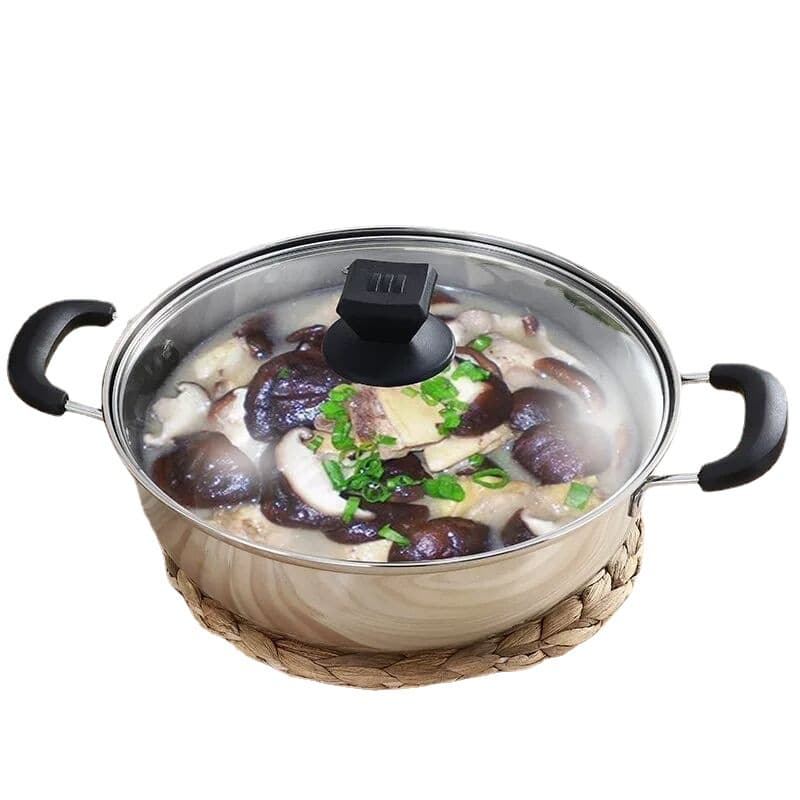 Hot Pot, Soup Pot, Thickened Stainless Steel Pot, Korean-Style Household Pot, Multi-Purpose Household Noodle Pot, Oil Frying Pot, Universal