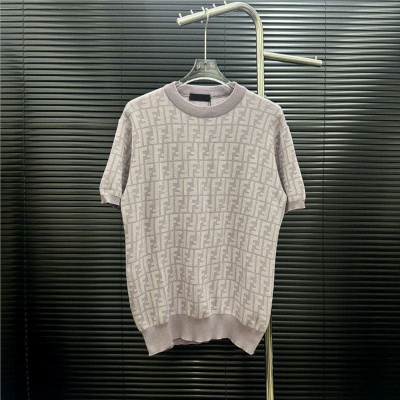 Cross-border Authentic Version High Quality Prada Dior Gucci Emile Knit Short-Sleeve Top