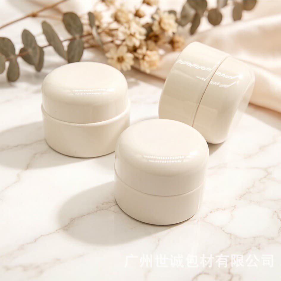 Nail Gel Jar 5g Gel Bottle 10g PP Stretching Solid Gel Bottle Extension Gel Bottle Beige Japanese Style Wide Mouth Gel Bottle