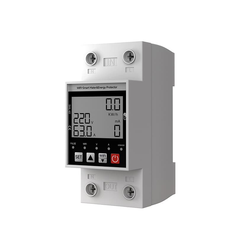 WiFi Smart Circuit Breaker Auto Reclosing Self-reset Over Under Voltage Protector Leakage Protection Power Monitor