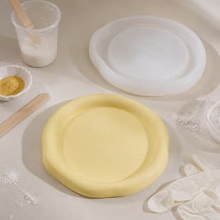 Irregular Round Tray Silicone Mold DIY Flower Pot Base Plate Plaster Resin Mold