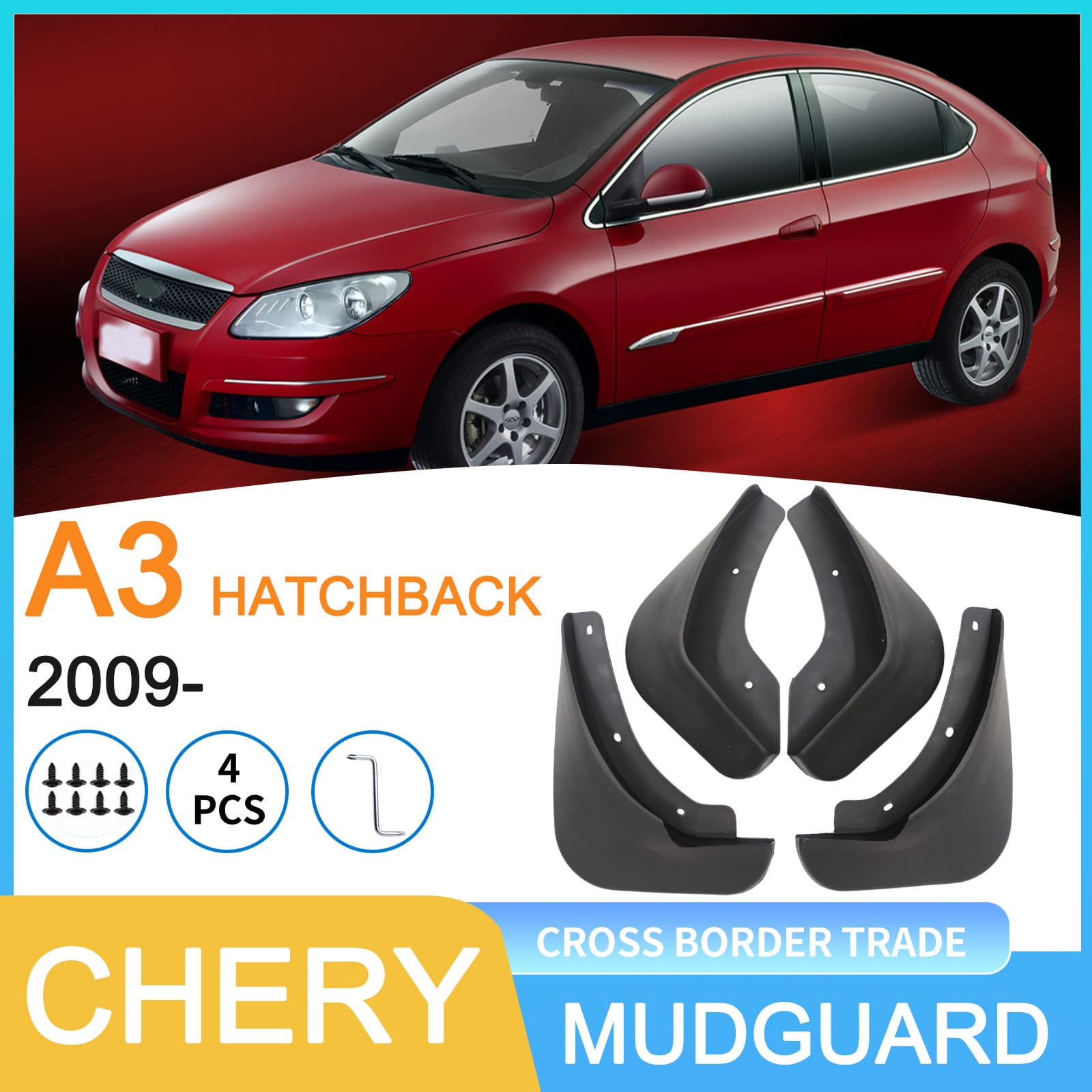 Suitable for Chery A3 hatchback 2009-cross-border foreign trade car tire fender drop shipping