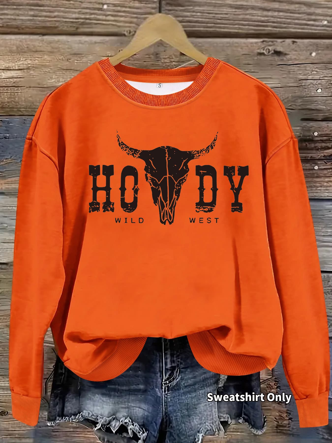 Cow sports sweatshirt new nomadic casual print HODY women's loose sweatshirt round neck sweatshirt foreign trade women's clothing