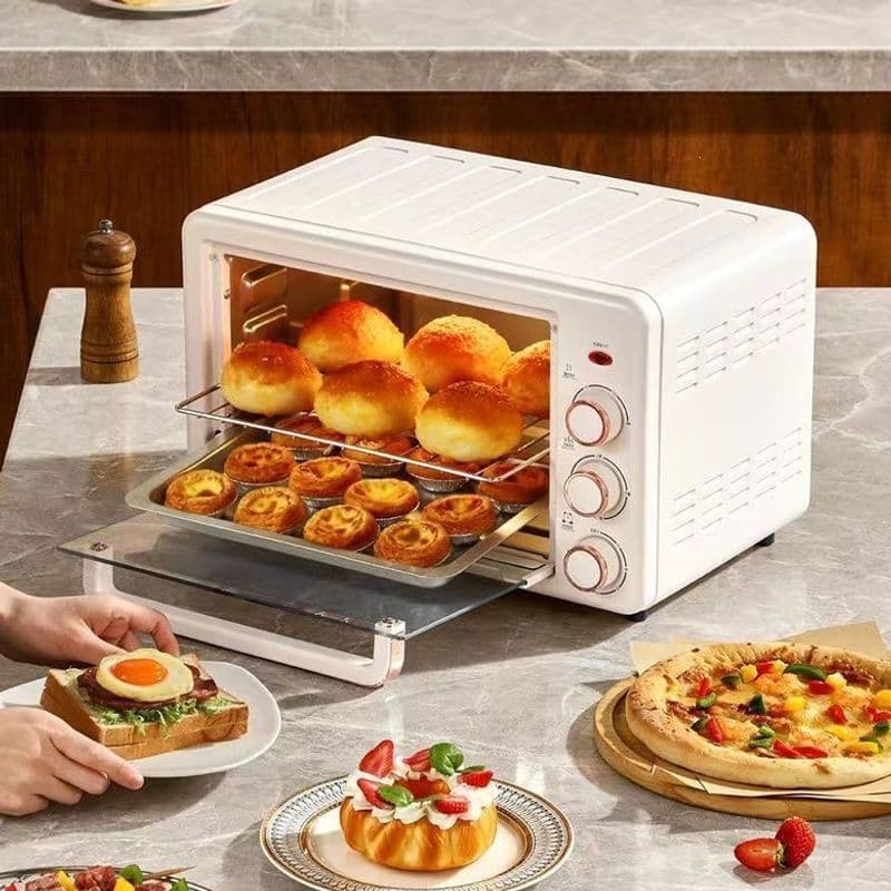 Electric oven for roasting sweet potatoes, whole chicken, baking, and fermentation with timer function, three layers, wholesale from one piece