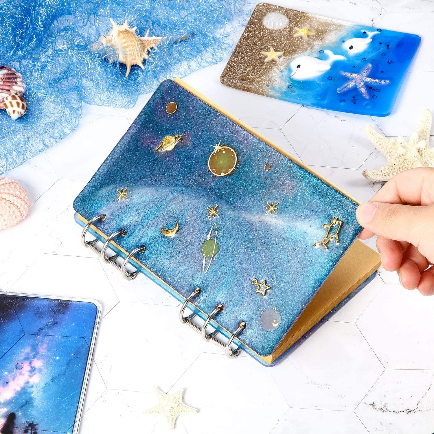 DIY Crystal Epoxy Resin Mold Notebook Book Cover Press Plate Model Epoxy Notebook Silicone Mold