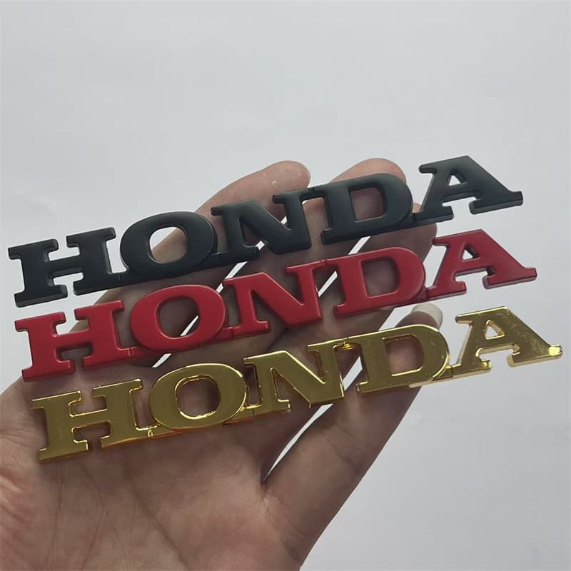 Metal Integrated English Letter Decal for HONDA Trunk Badge Modification, Car Body Decoration Sticker
