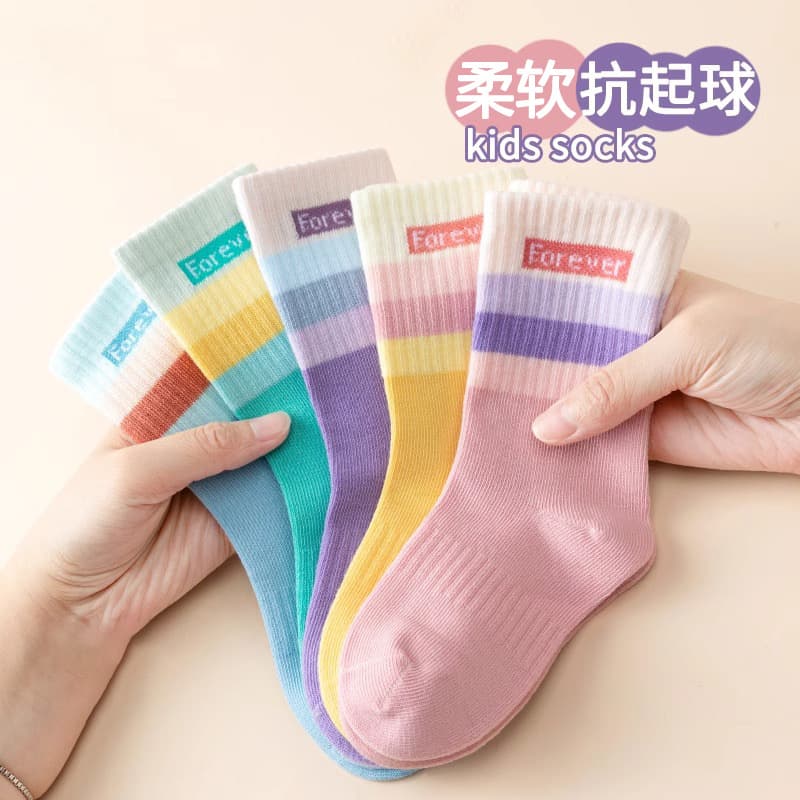 [New] Kids Socks Spring Summer Mid-Calf Socks Girls Socks Summer Thin Socks Girls Spring Autumn Student