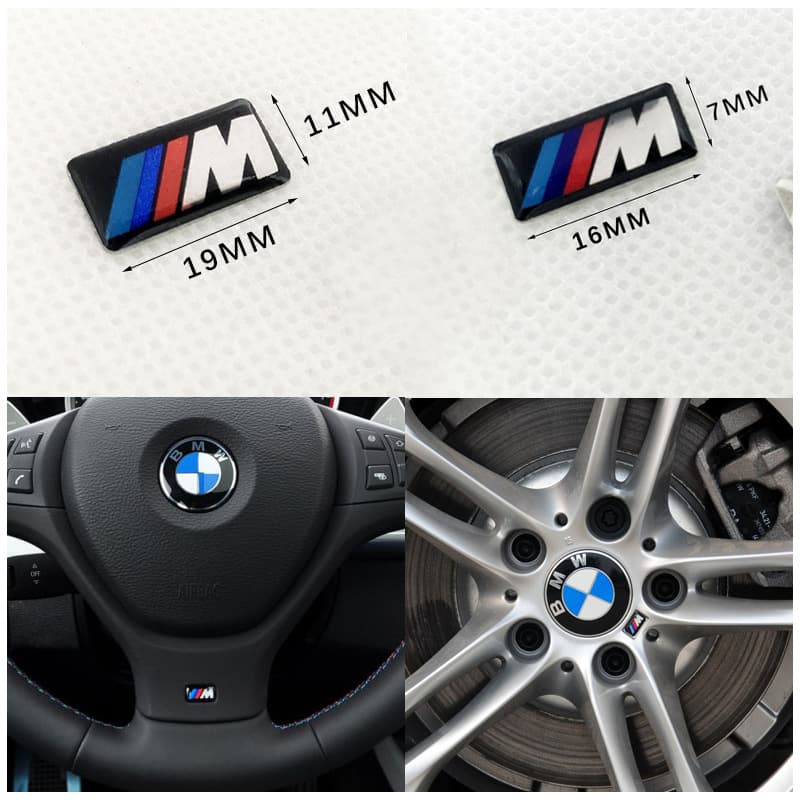 Compatible with BMW Steering Wheel Decal Sticker for 3 Series 5 Series 7 Series BMW X1 X3 X5 X6 Key Hub M Badge Sticker