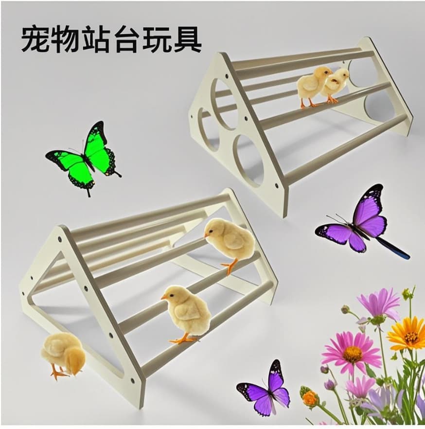 Factory Wholesale Wooden Parrot Perch Stand Chicken Large Stand Rooster Hen Training Stand Bird Perch Pet Supplies Stand