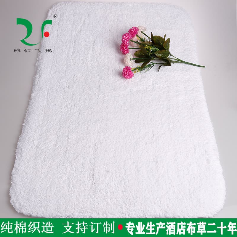 Thickened bathroom non-slip pad absorbent long-pile tufted mat, five-star hotel bath towel, high-quality all-cotton long-pile mat