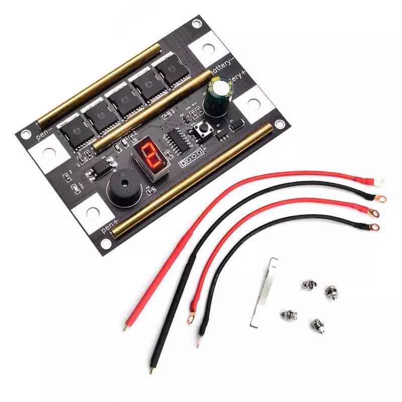 18650 Lithium Battery Spot Welder Pen Control Board, 12V Mini Automatic Spot Welding DIY 9-Level Output