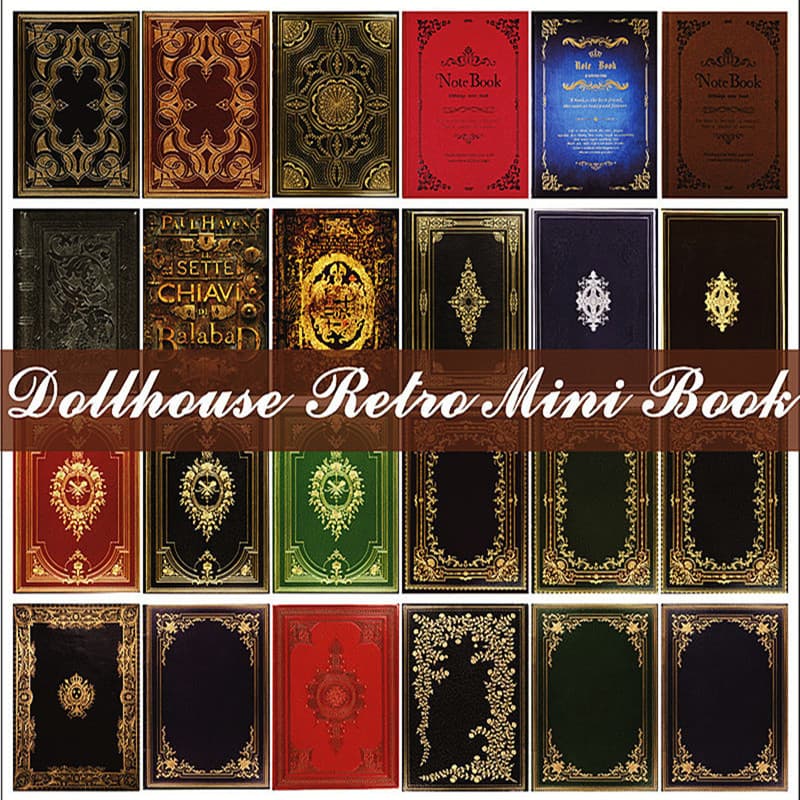 Dollhouse 1:12 Mini Dollhouse Classic Book Pocket Home Accessories BJD Scene Props
