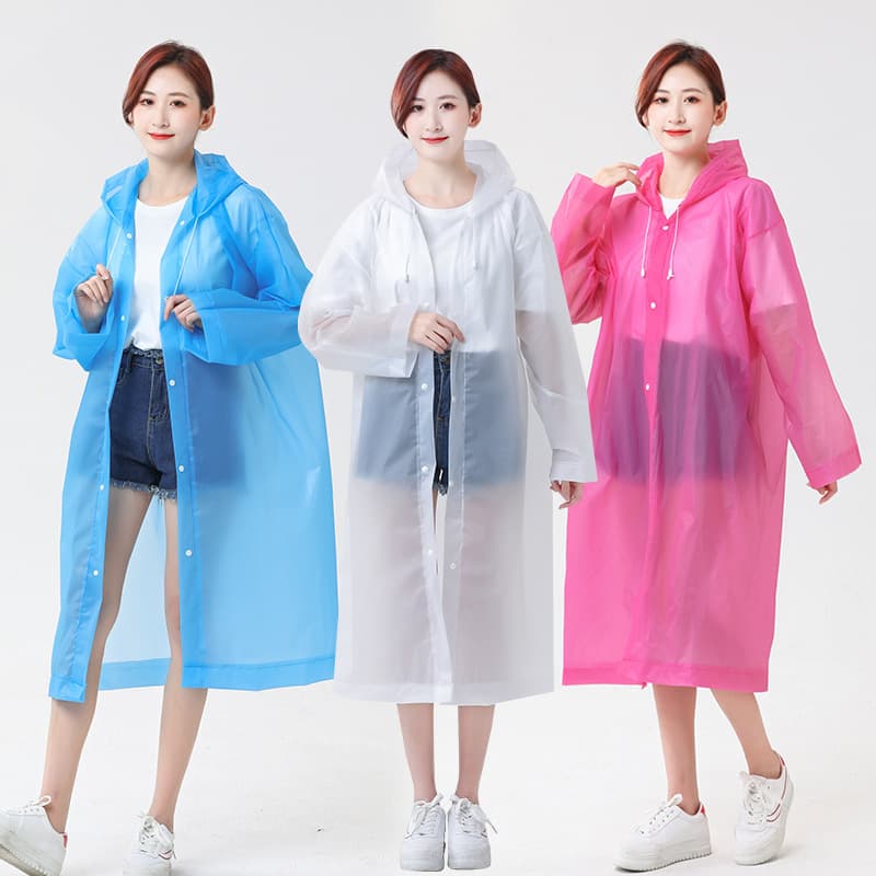 EVA non-disposable raincoat wholesale, thickened adult version for hiking students lightweight rafting children electric vehicle rainwear